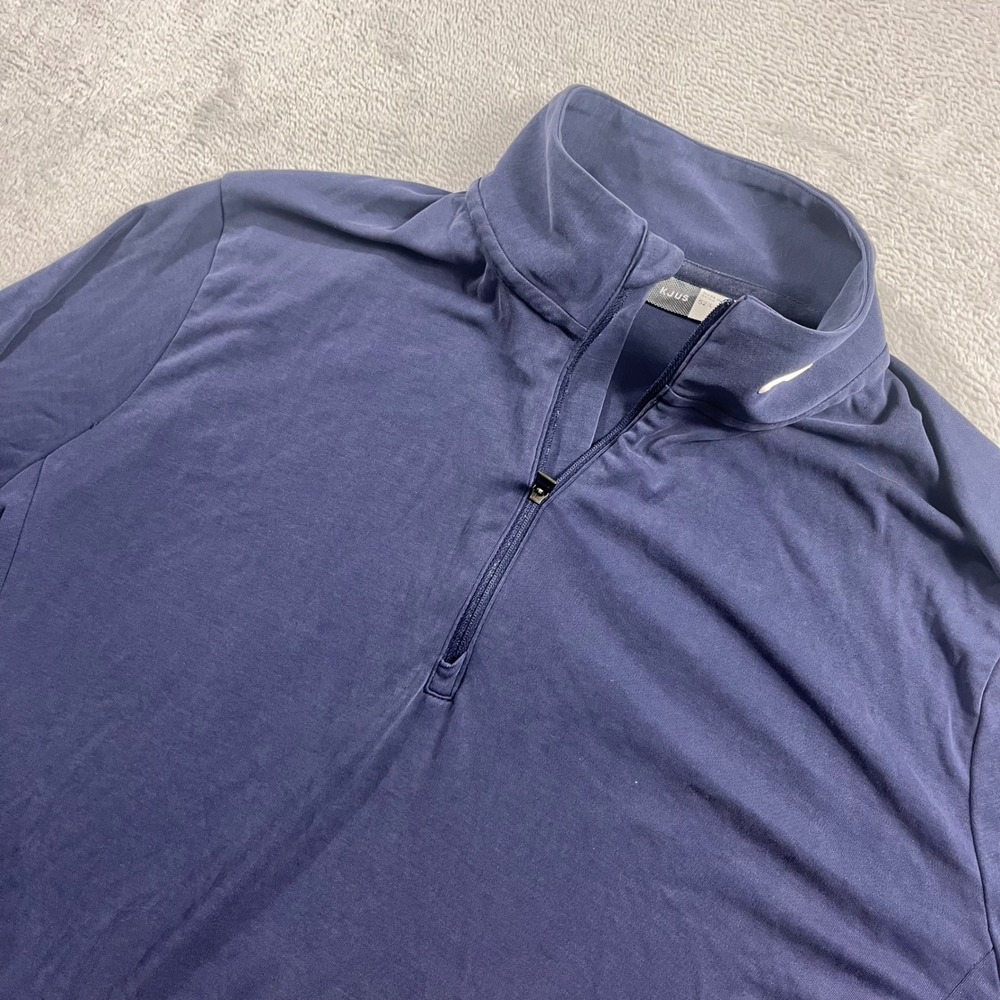 Kjus Mens Kallen‎ Half-Zip Pullover Navy Blue UPF 50+ Golf Shirt 52L K00468
